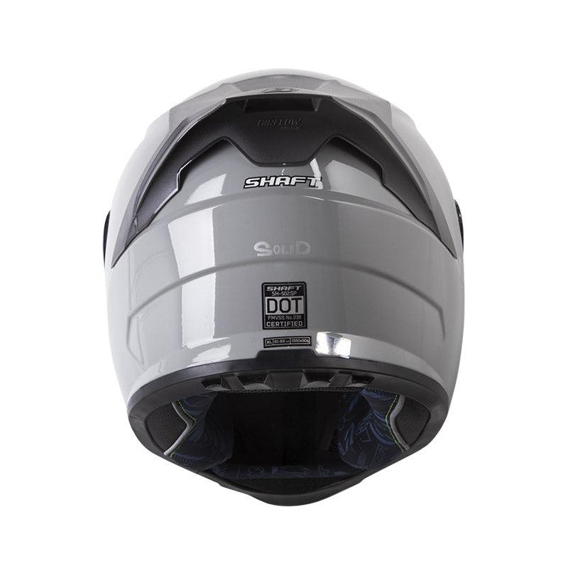 CASCO SHAFT SH-502SP SOLID GRIS PLATA VISOR IRIDIUM AZUL