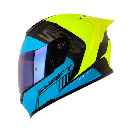CASCO SHAFT SH-502SP SPIKES MATE NEGRO AZUL VISOR IRIDIUM