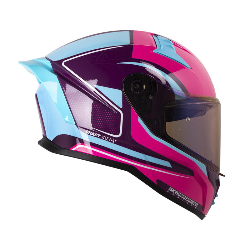 CASCO SHAFT SH-504DV DIRECTAR MORADO OSCURO AZUL IRIDIUM
