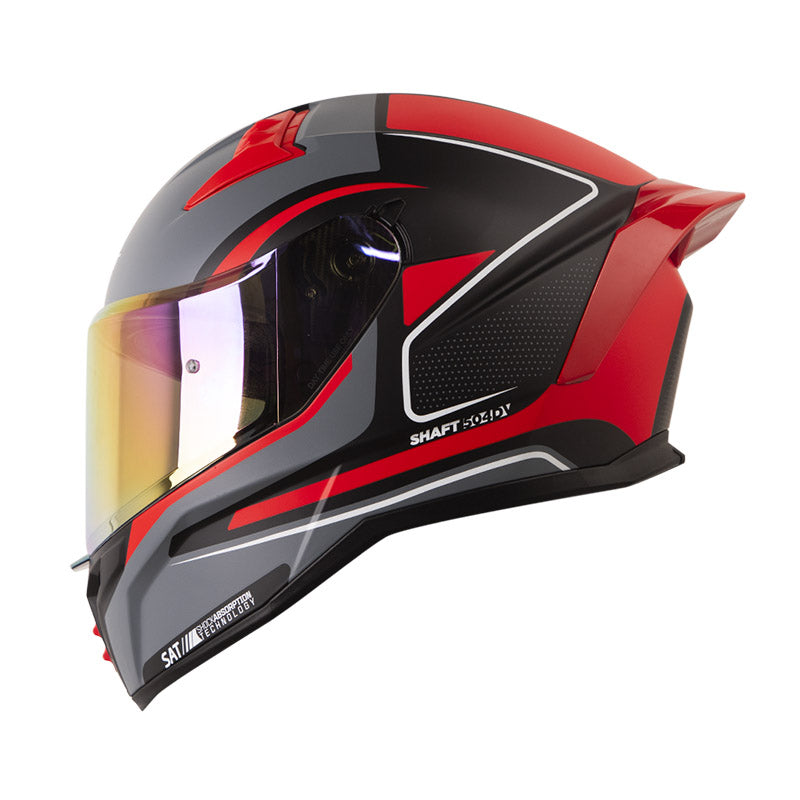 CASCO SHAFT SH-504DV DIRECTAR MATE NEGRO ROJO VISOR IRIDIUM
