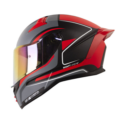 CASCO SHAFT SH-504DV DIRECTAR MATE NEGRO ROJO VISOR IRIDIUM