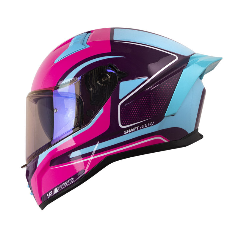 CASCO SHAFT SH-504DV DIRECTAR MORADO OSCURO AZUL IRIDIUM