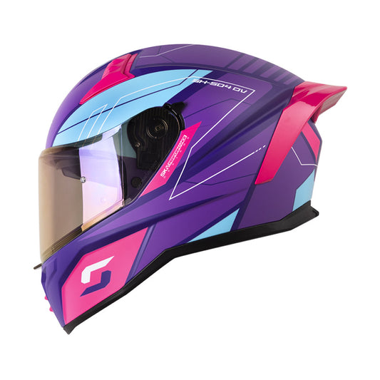 CASCO SHAFT SH-504DV RUNNER MATE MORADO FUCSIA VISOR IRIDIUM