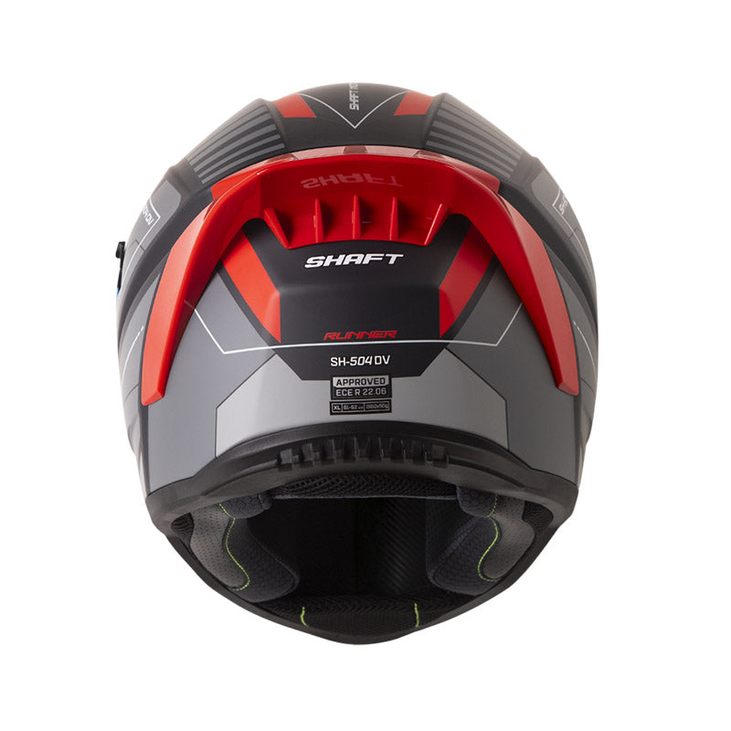CASCO SHAFT SH-504DV RUNNER MATE NEGRO ROJO VISOR IRIDIUM