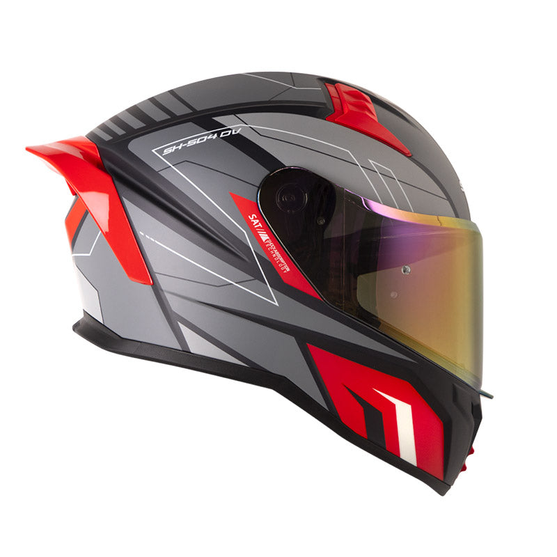 CASCO SHAFT SH-504DV RUNNER MATE NEGRO ROJO VISOR IRIDIUM