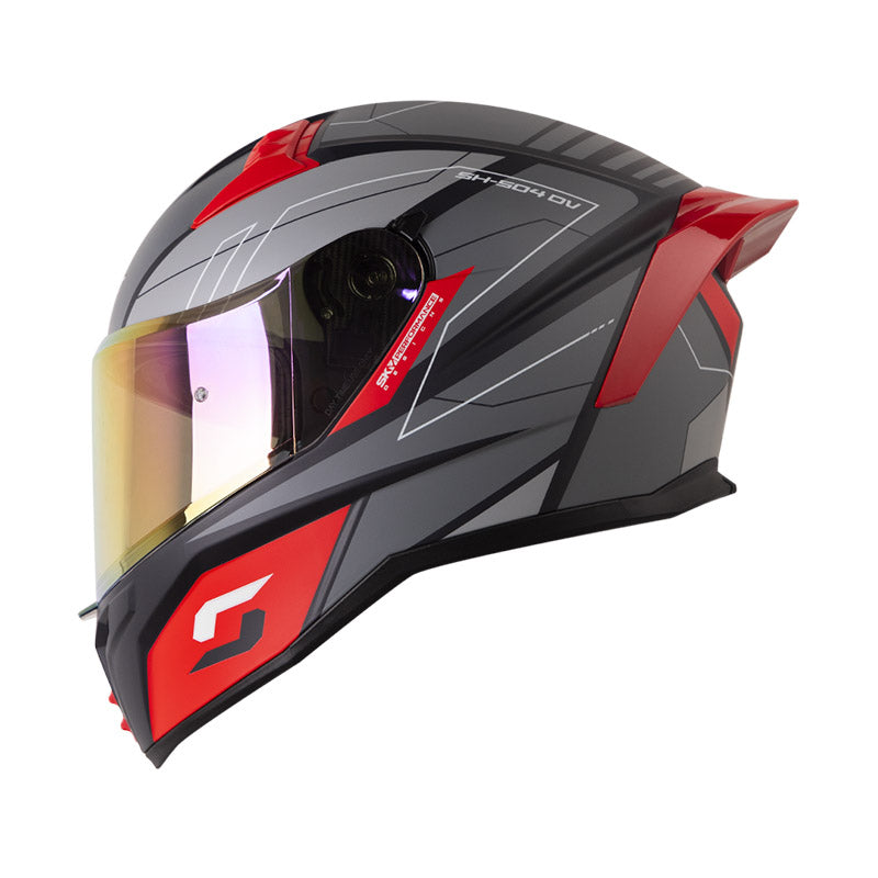 CASCO SHAFT SH-504DV RUNNER MATE NEGRO ROJO VISOR IRIDIUM