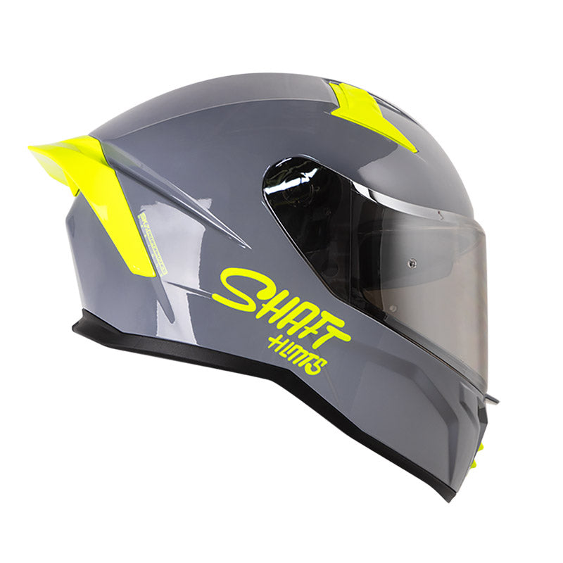 CASCO SHAFT SH-504DV SOLID GRIS AMARILLO NEON VISOR IRIDIUM