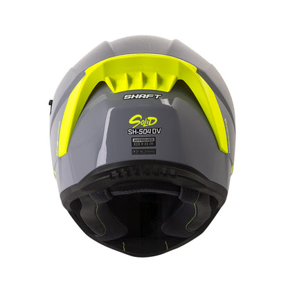 CASCO SHAFT SH-504DV SOLID GRIS AMARILLO NEON VISOR IRIDIUM