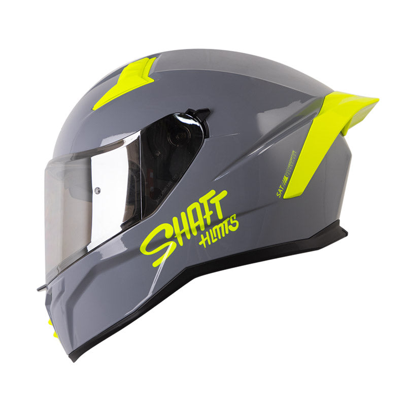 CASCO SHAFT SH-504DV SOLID GRIS AMARILLO NEON VISOR IRIDIUM