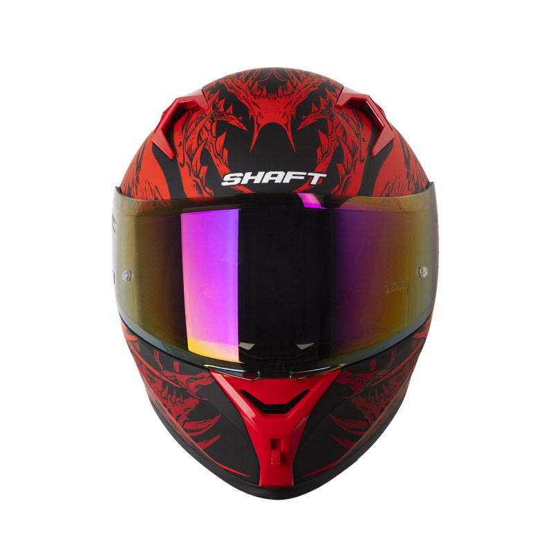 CASCO SHAFT SH-526SP EVO BONECRUSH MATE ROJO OSCURO NEGRO