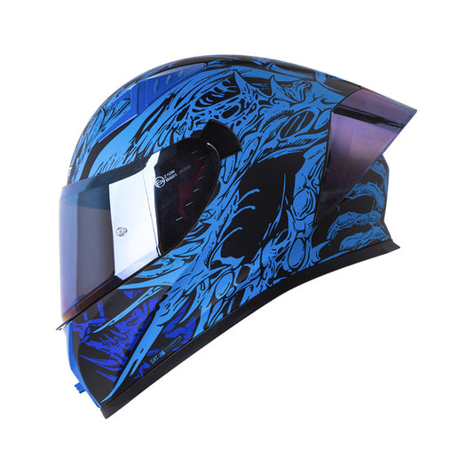 CASCO SHAFT SH-526SP EVO BONECRUSH MATE AZUL NEGRO