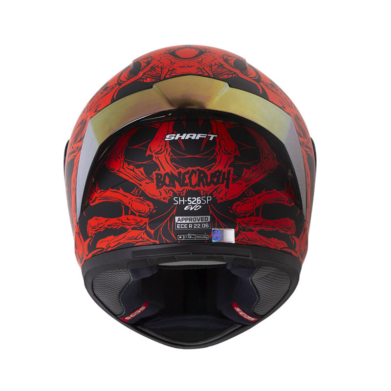 CASCO SHAFT SH-526SP EVO BONECRUSH MATE ROJO OSCURO NEGRO