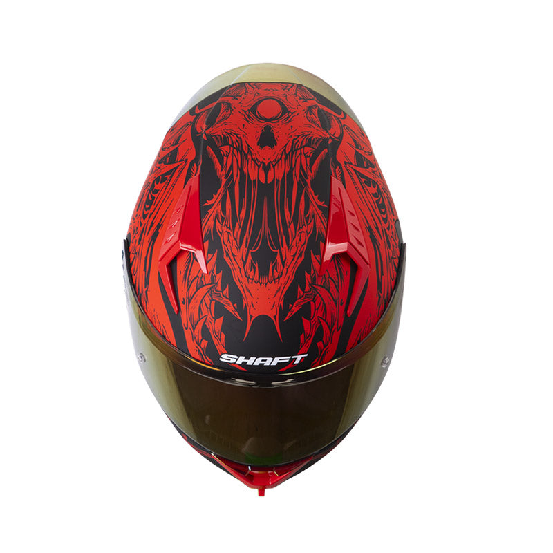 CASCO SHAFT SH-526SP EVO BONECRUSH MATE ROJO OSCURO NEGRO