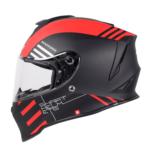 CASCO SHAFT SH-551 DUAL MATE NEGRO ROJO