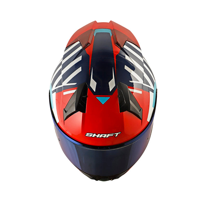 CASCO SHAFT SH-560 FALLOU AZUL OSCURO AZUL VISOR IRIDIUM