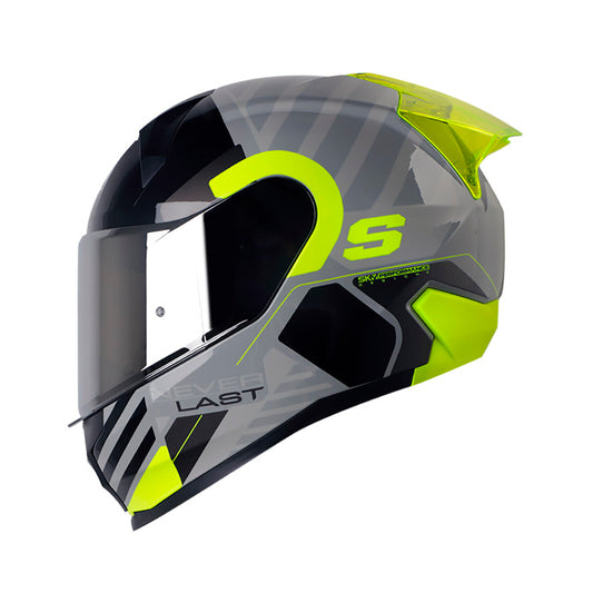 CASCO SHAFT SH-560 FALLOU GRIS AMARILLO NEON VISOIR IRIDIUM