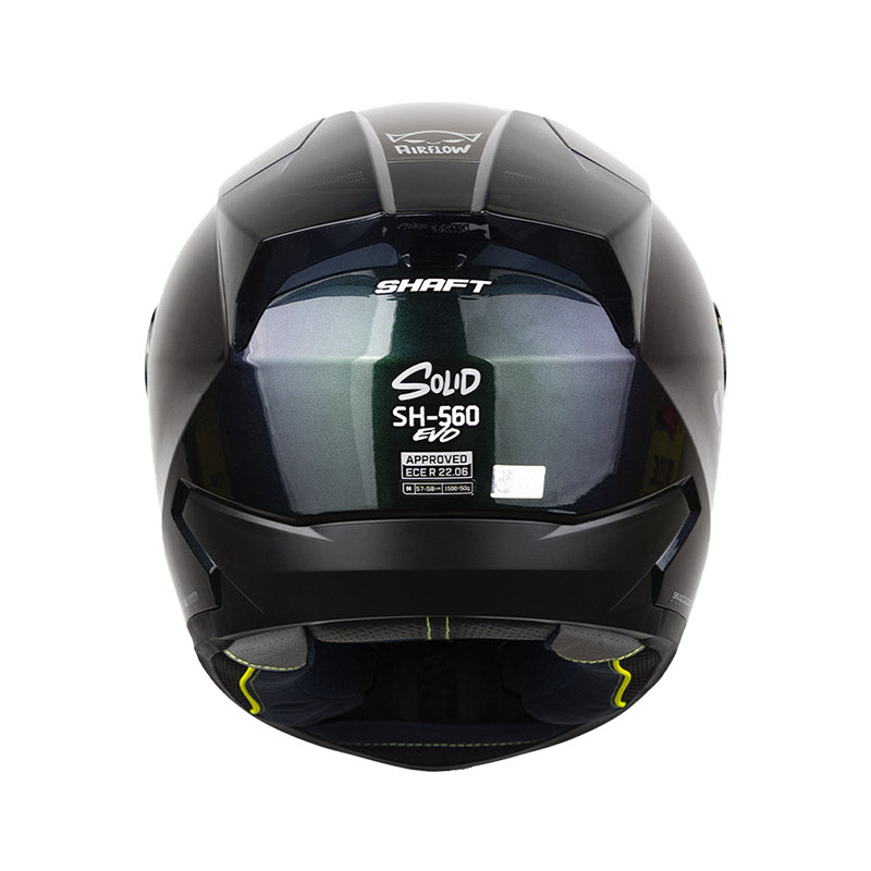 CASCO SHAFT SH-560 SOLID CAMALEON PLATA VISOR IRIDIUM AZUL