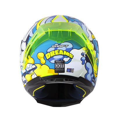 CASCO SHAFT SH-562 R DREAMS MATE AZUL AMERILLO NEON IRIDIUM