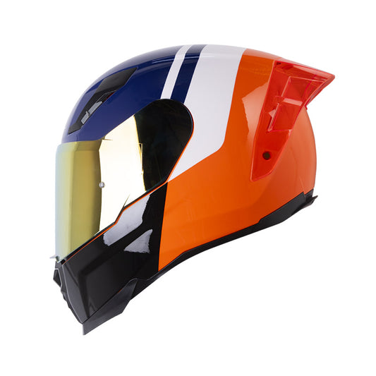 CASCO SHAFT SH-562 R KANG NARANJA NEGRO VISOR IRIDIUM ROJO