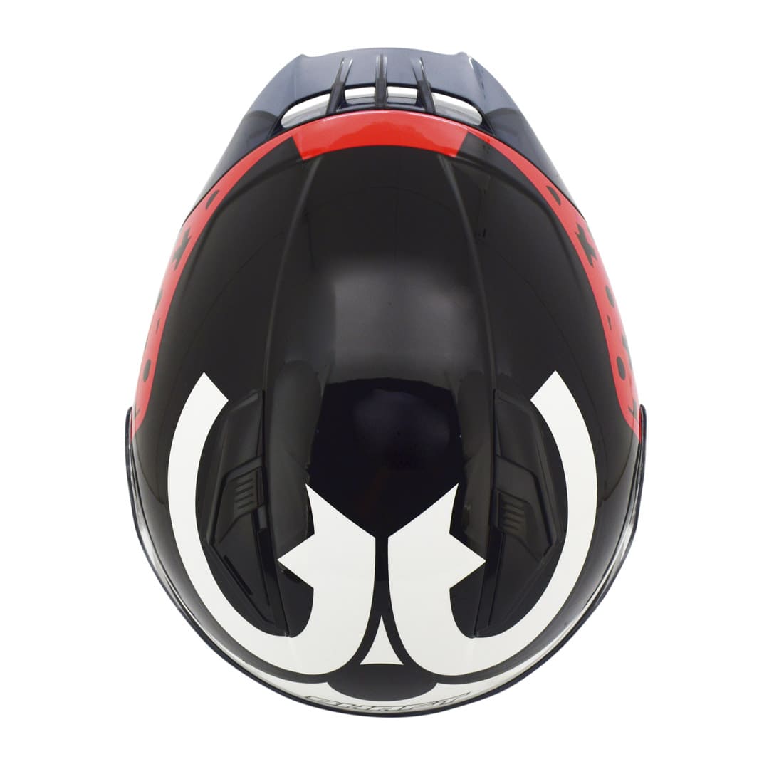 CASCO SHAFT SH-582SP MAGIC CAT ROJO NARANJA NEON