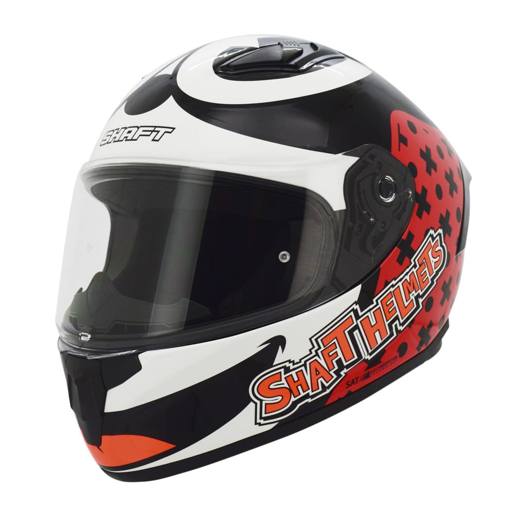 CASCO SHAFT SH-582SP MAGIC CAT ROJO NARANJA NEON