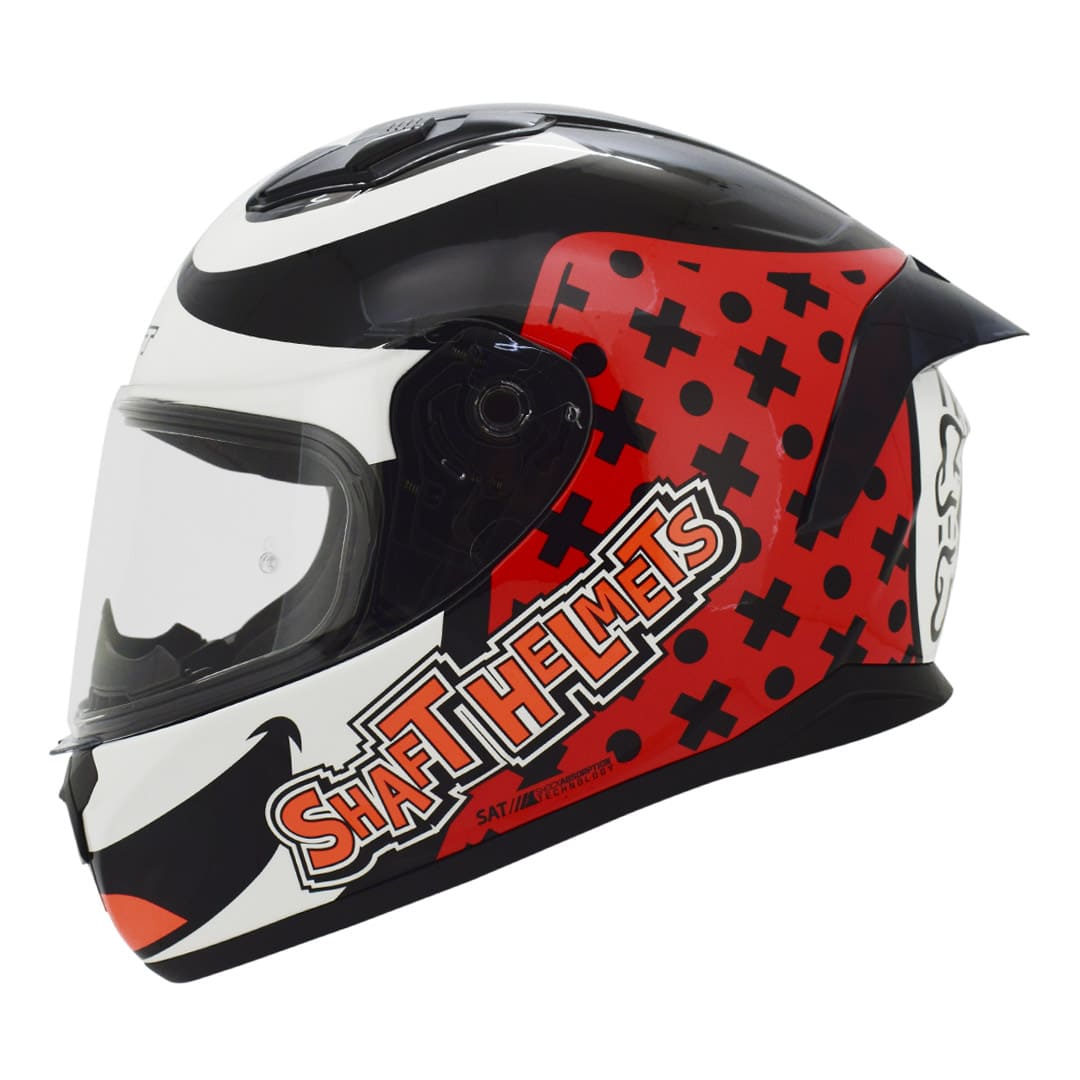 CASCO SHAFT SH-582SP MAGIC CAT ROJO NARANJA NEON