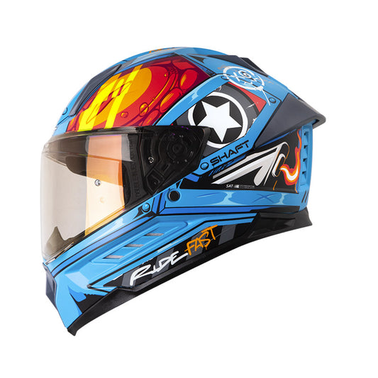 CASCO SHAFT SH-595 GUNN MATE NEGRO AZUL NARANJA IRIDIUM