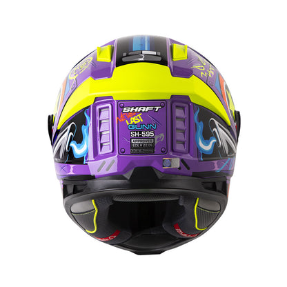CASCO SHAFT SH-595 GUNN MORADO AZUL VISOR IRIDIUM MORADO