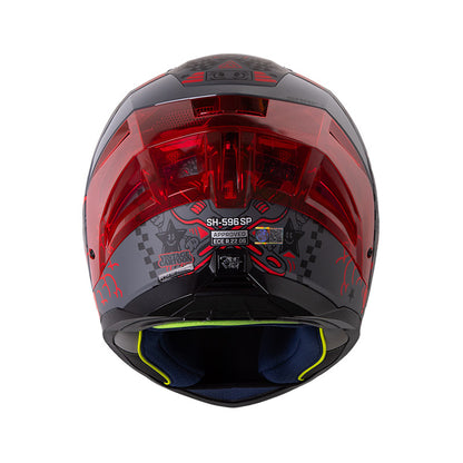 CASCO SHAFT SH-596SP VINTAGE CARTON GRIS NEGRO VISOR IRIDIUM