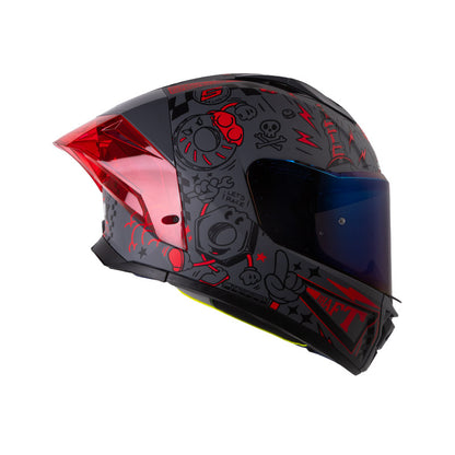 CASCO SHAFT SH-596SP VINTAGE CARTON GRIS NEGRO VISOR IRIDIUM