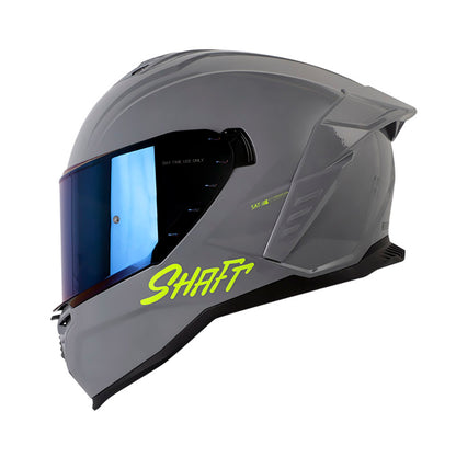 CASCO SHAFT SH-598GTR SOLID GRIS AMARILLO NEON VISOR IRIDUM