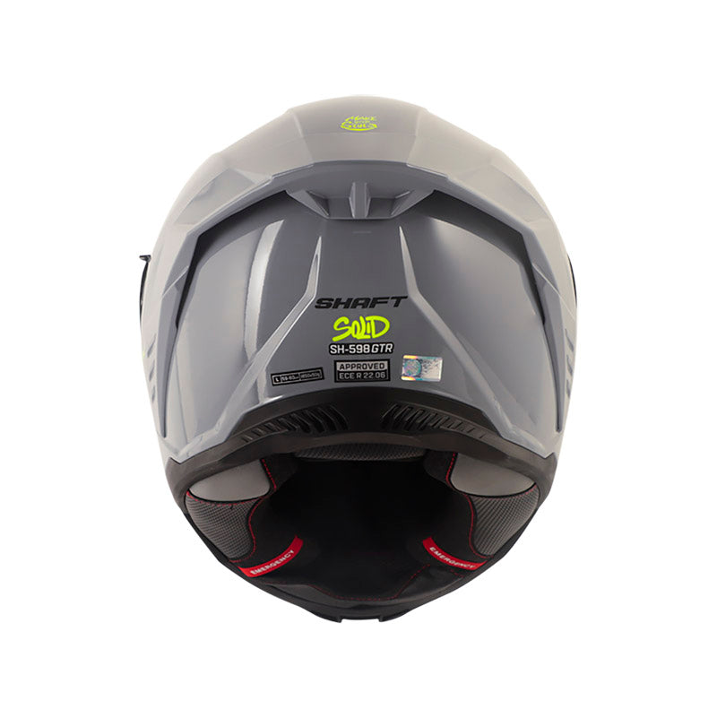 CASCO SHAFT SH-598GTR SOLID GRIS AMARILLO NEON VISOR IRIDUM