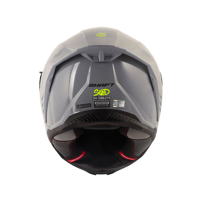 CASCO SHAFT SH-598GTR SOLID GRIS AMARILLO NEON VISOR IRIDUM