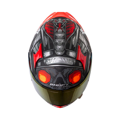 CASCO SHAFT SH-612DV PRO FARAON MATE NEGRO ROJO IRIDIUM