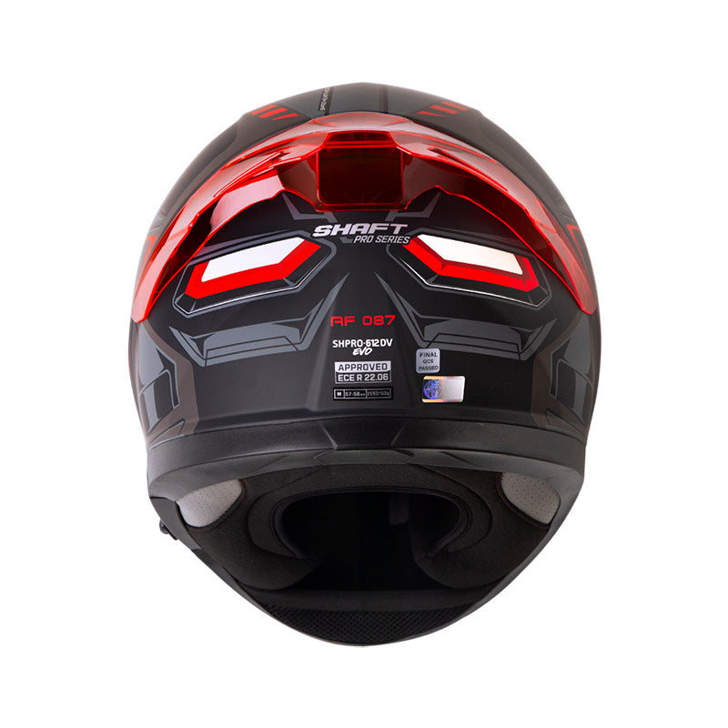 CASCO SHAFT SH-612DV PRO AF 087 MATE NGRIS OSCURO ROJO