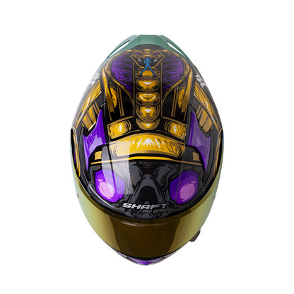 CASCO SHAFT SH-612DV PRO FARAON NEGRO MORADO VISOR IRIDIUM