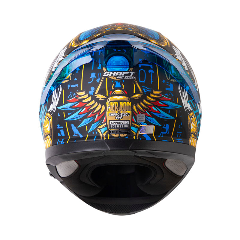 CASCO SHAFT SH-612DV PRO FARAON MATE NEGRO AZUL IRIDIUM