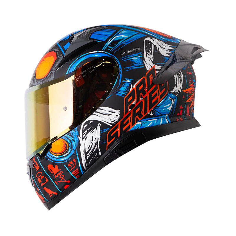 CASCO SHAFT SH-612DV PRO FARAON MATE NEGRO NARANJA NEON