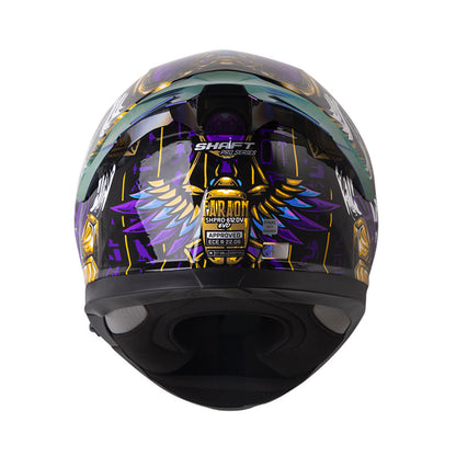 CASCO SHAFT SH-612DV PRO FARAON NEGRO MORADO VISOR IRIDIUM