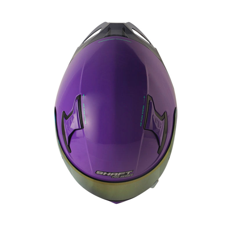 CASCO SHAFT SH-612DV PRO SOLID MORADO TURQUESA VISOR IRIDIUM