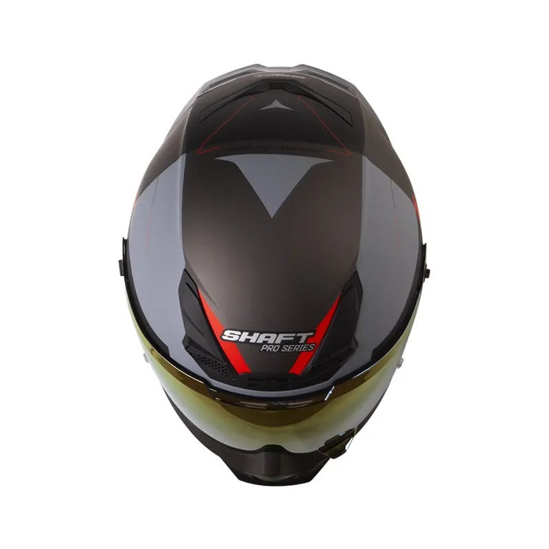 CASCO SHAFT SH-615DV PRO CR-XX MATE GRIS OSCURO ROJO IRIDIUM