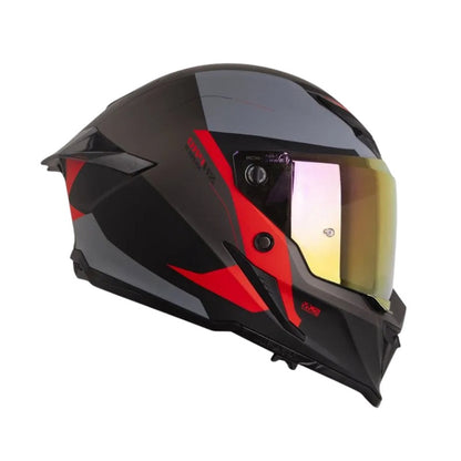 CASCO SHAFT SH-615DV PRO CR-XX MATE GRIS OSCURO ROJO IRIDIUM