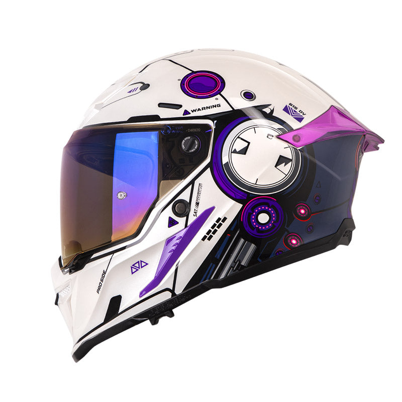 CASCO SHAFT SH-615DV PRO MECKHA BLANCO PERLA MORADO IRIDIUM