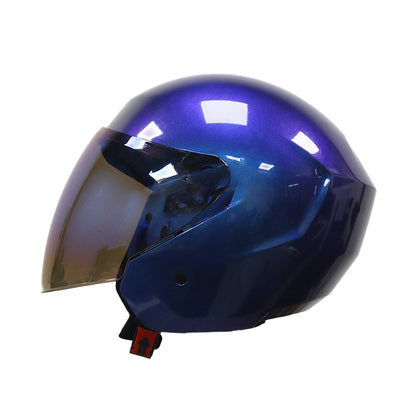 CASCO TECH T10 SOLID CAMALEON VISOR IRIDIUM PLATA