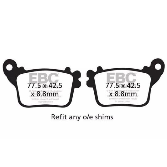 PASTILLA DE FRENO EBC FA436HH