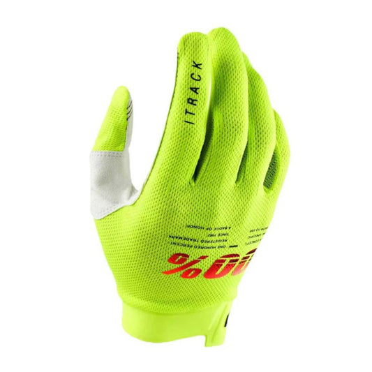 GUANTES 100% ITRACK AMARILLO NEON