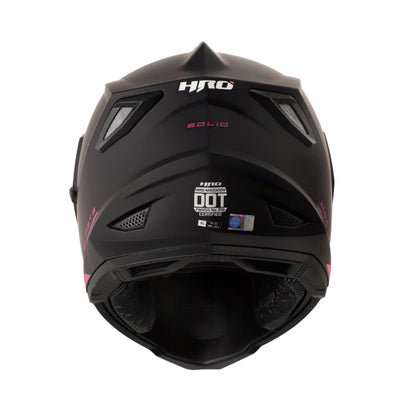 CASCO HRO HRO-MX330DV SOLID MATE NEGRO FUCSIA VISOIR IRIDIUM