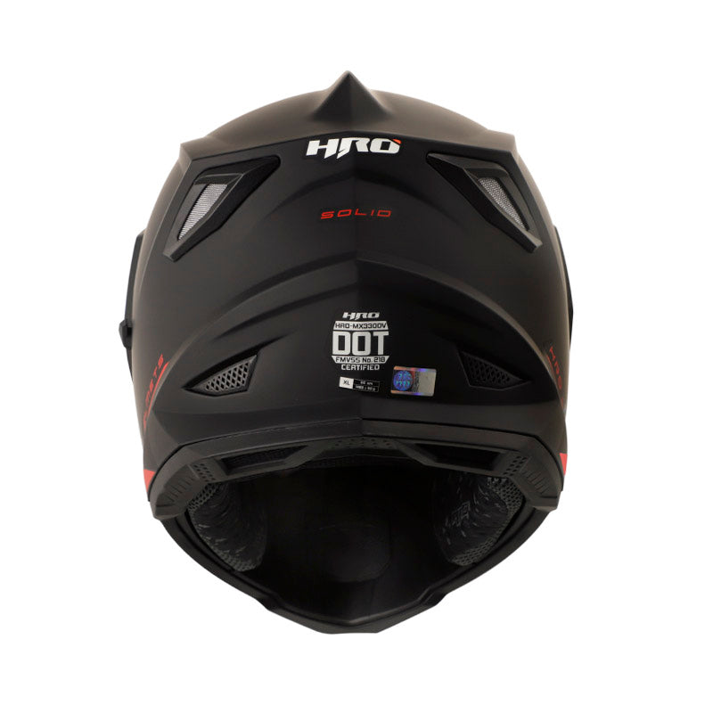 CASCO HRO HRO-MX330DV SOLID MATE NEGRO ROJO VISOIR IRIDIUM