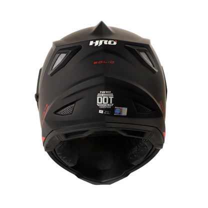 CASCO HRO HRO-MX330DV SOLID MATE NEGRO ROJO VISOIR IRIDIUM