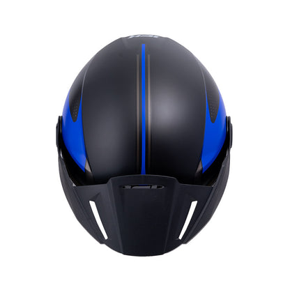 CASCO ICH ICH-102 YARUROK MATE NEGRO AZUL VISOR HUMO